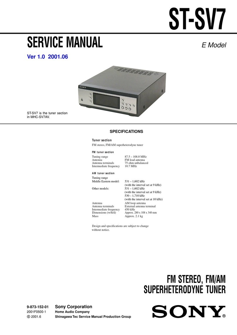 Sony ST-SV7 User manual Sony ST-SV7 User manual