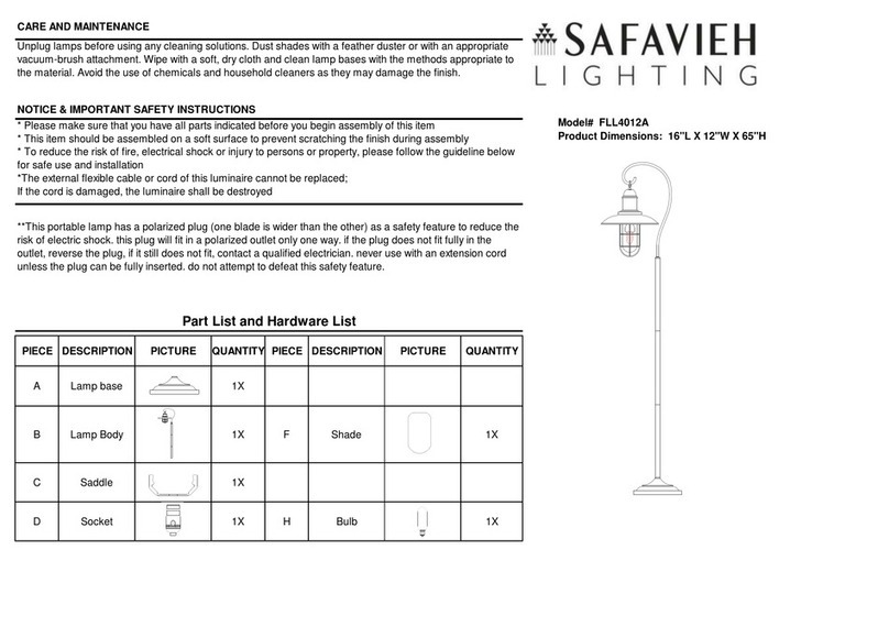 Safavieh Lighting FLL4012A manual