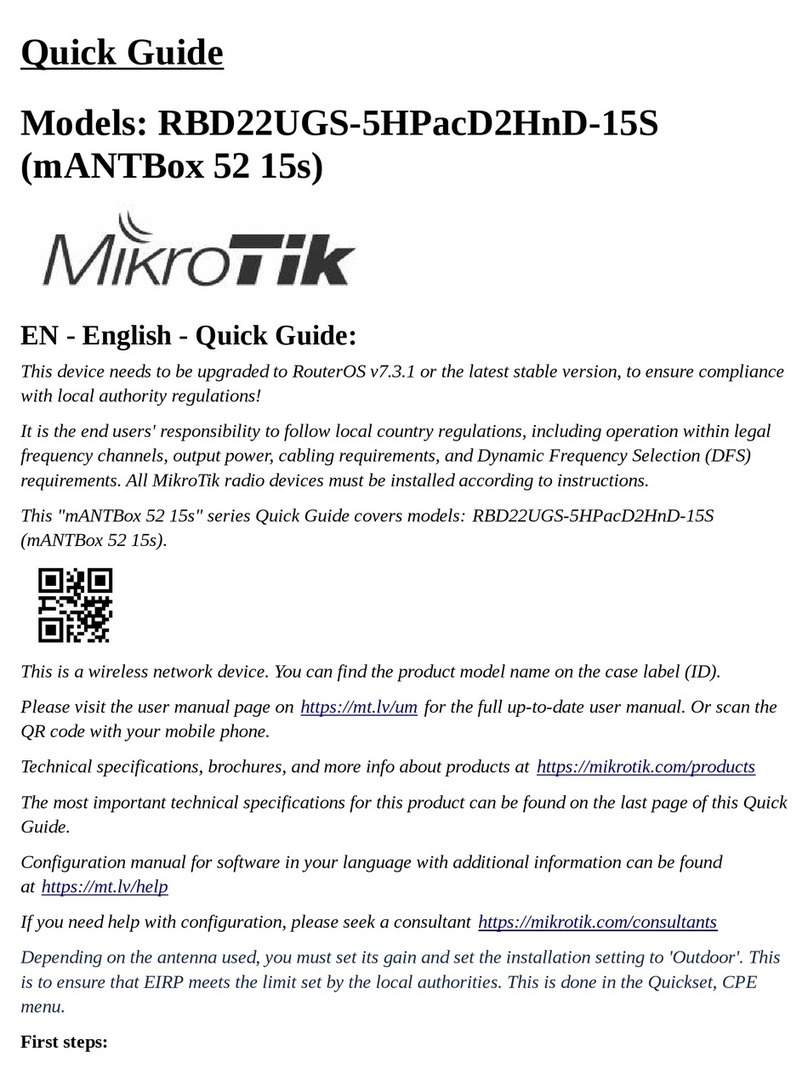 MikroTik MANTBox 52 15s User manual