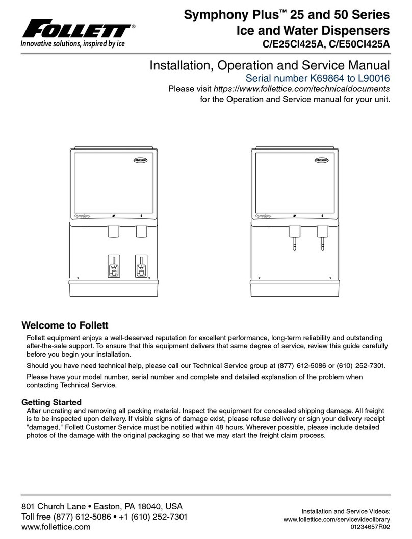 Follett C/E25CI425A Installation, operation and service manual