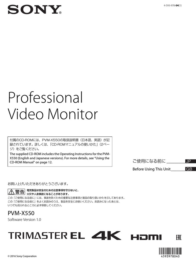 Sony PVM-X550 User manual