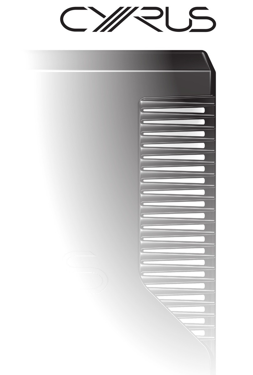 Cyrus Pre2 DAC User instructions Cyrus Pre2 DAC User instructions