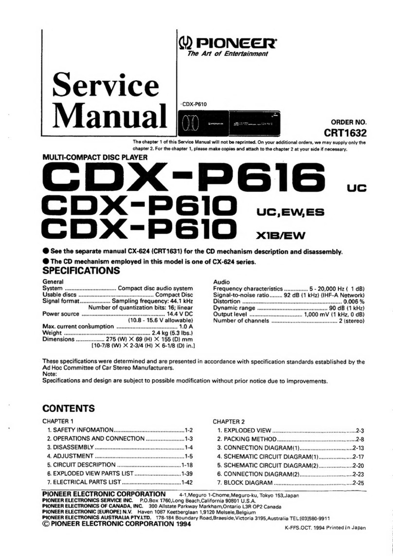 Pioneer CDX-P616 User manual