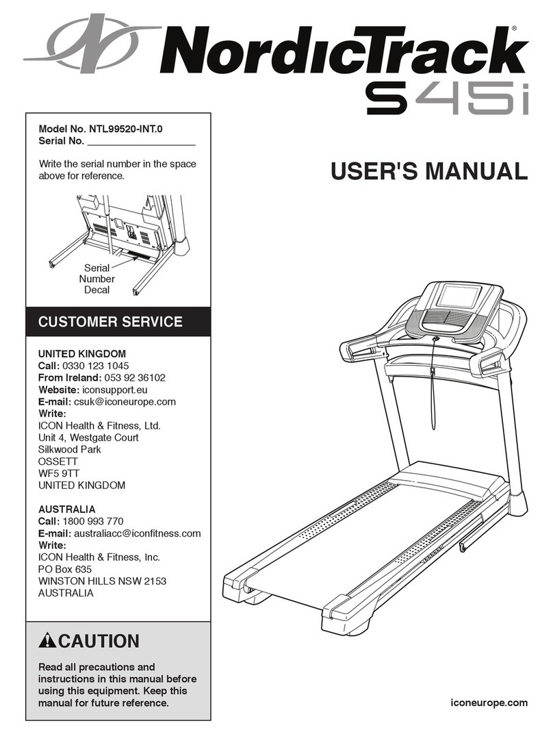 ICON Health & Fitness NordicTrack S45i user manual ICON Health & Fitness NordicTrack S45i user manual