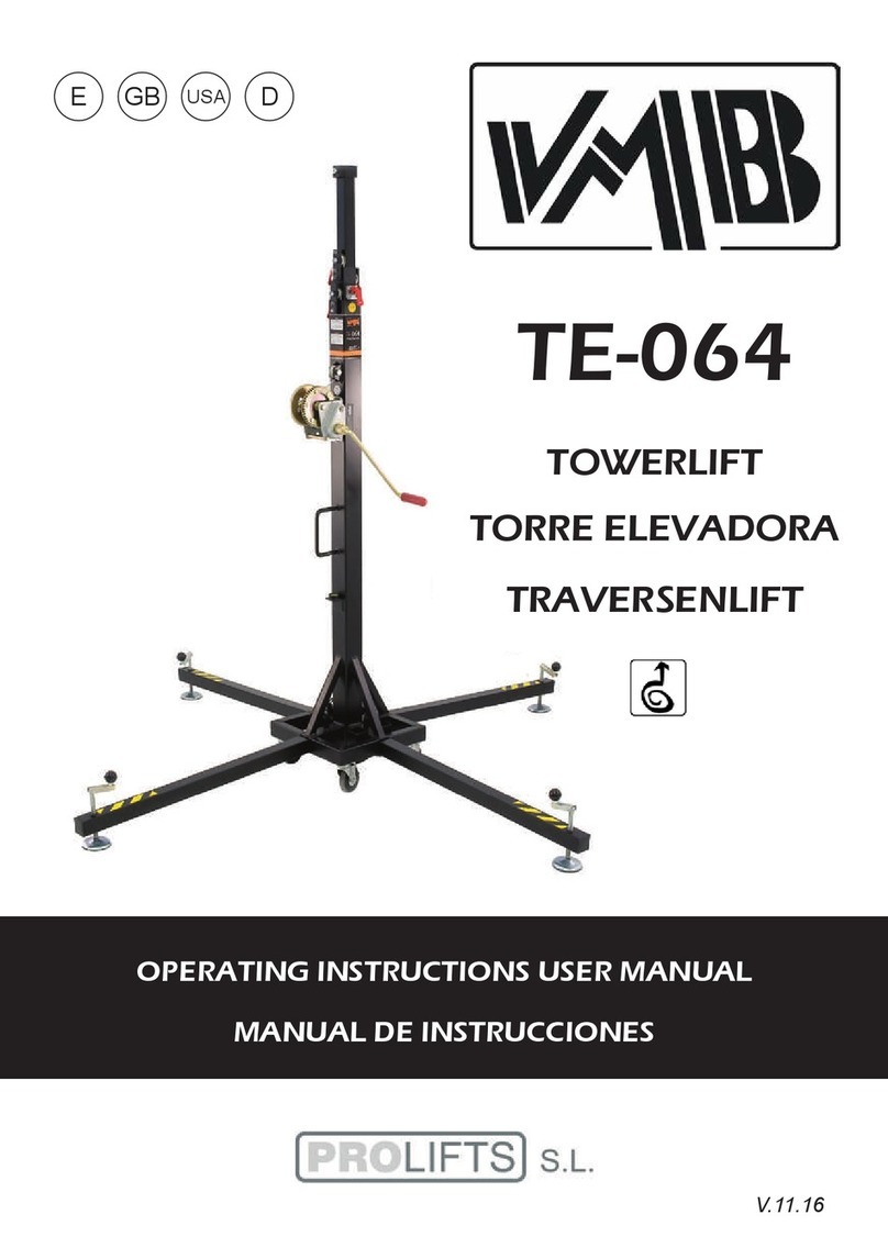 PRO LIFTS VMB TE-064 Instruction Manual