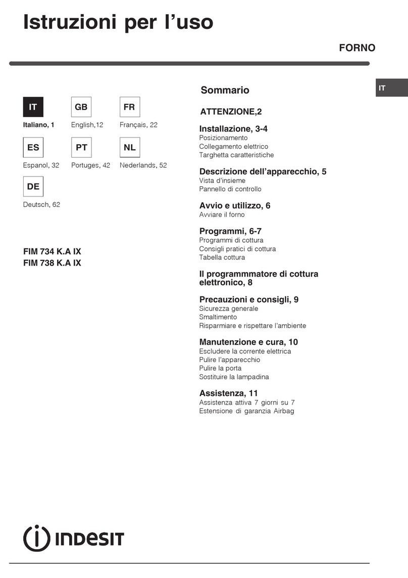 Indesit FIM 734 K.A IX User manual