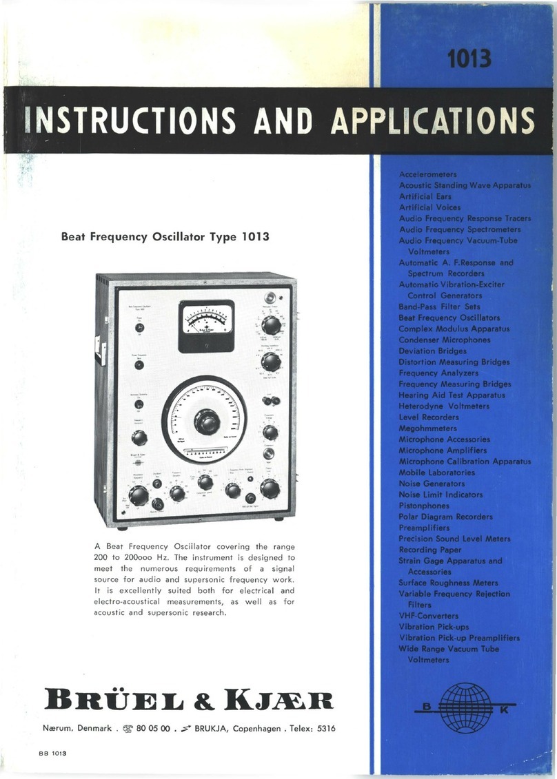 BRUEL & KJAER 1013 Instructions and applications
