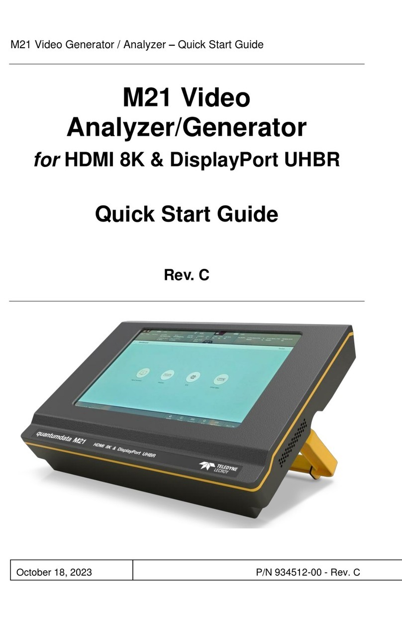 Teledyne Lecroy M21 quick start guide