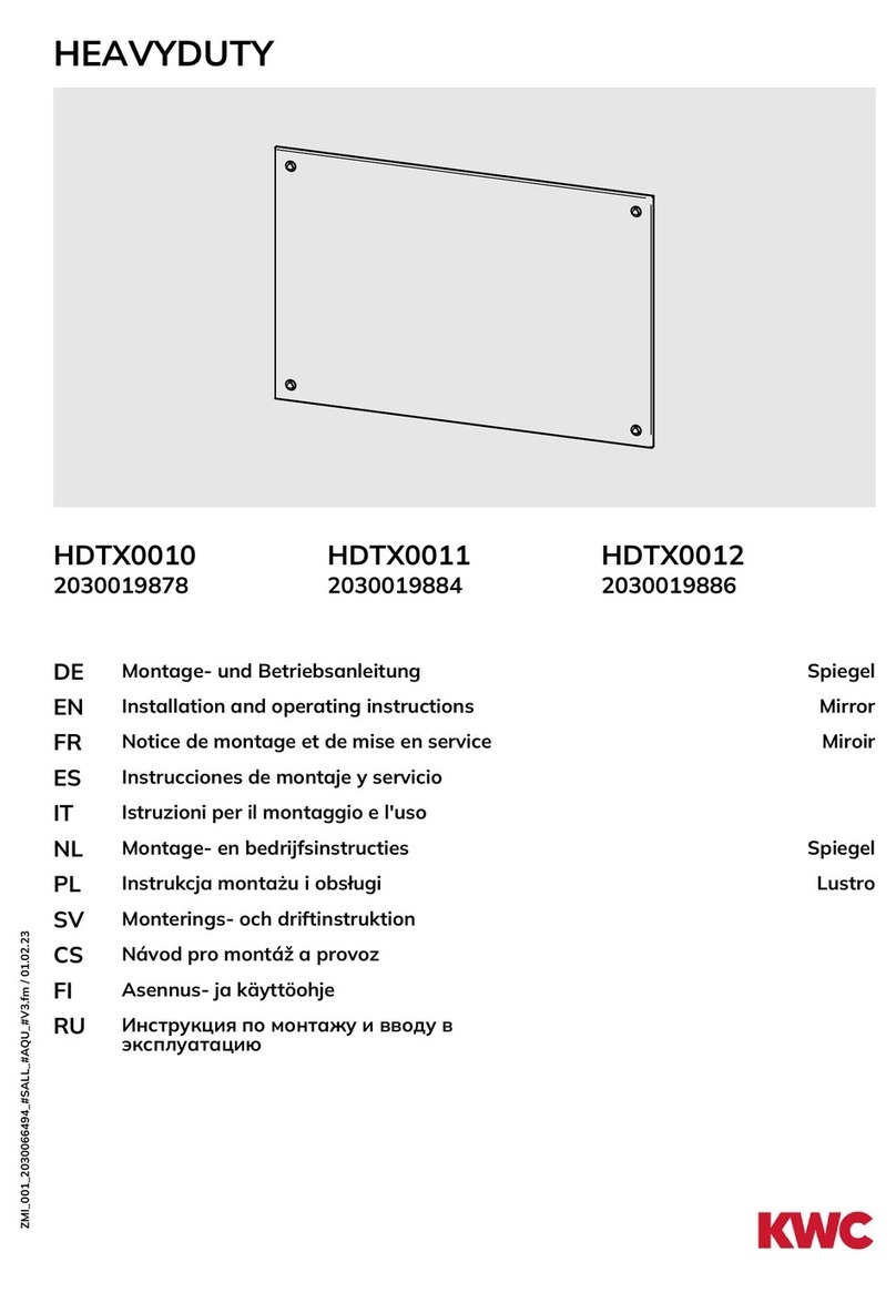 KWC HEAVYDUTY HDTX0010 Installation and operating instructions