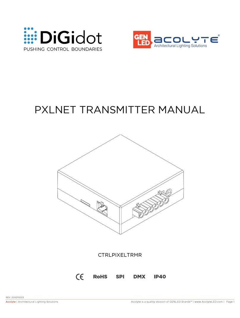 GENLED Acolyte DiGidot CTRLPIXELTRMR User manual