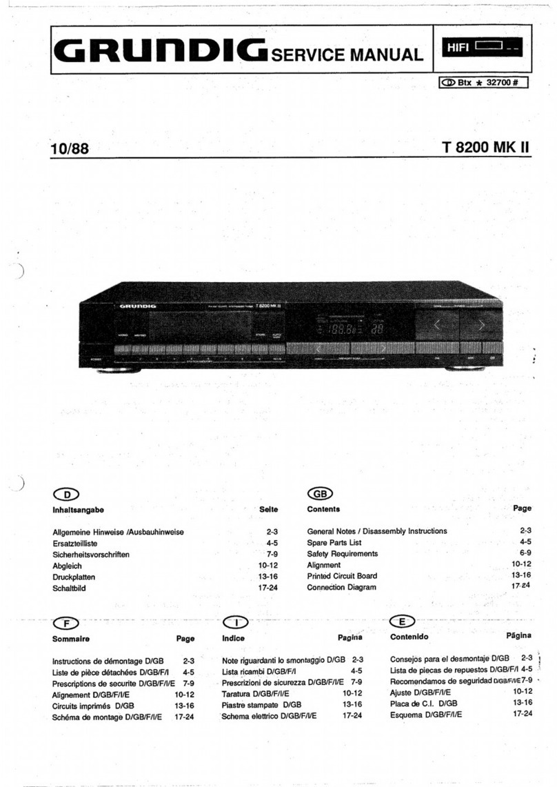 Grundig T 8200 MK II User manual