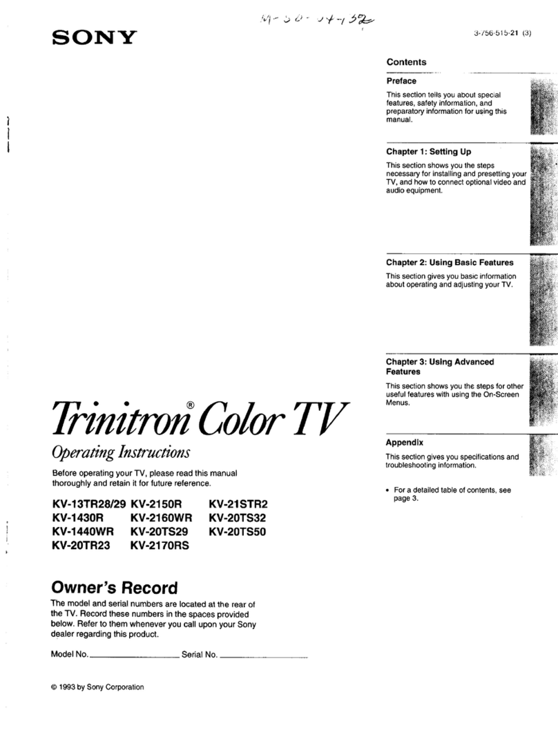 Sony Trinitron KV-13TR28 User manual