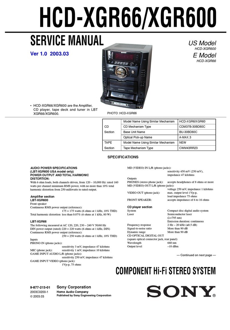 Sony HCD-XGR66 Service manual