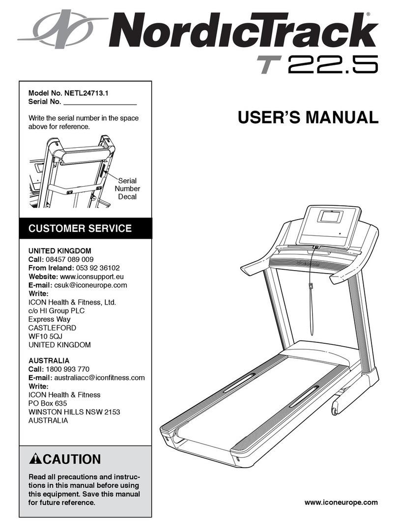 ICON NordicTrack T22.5 user manual