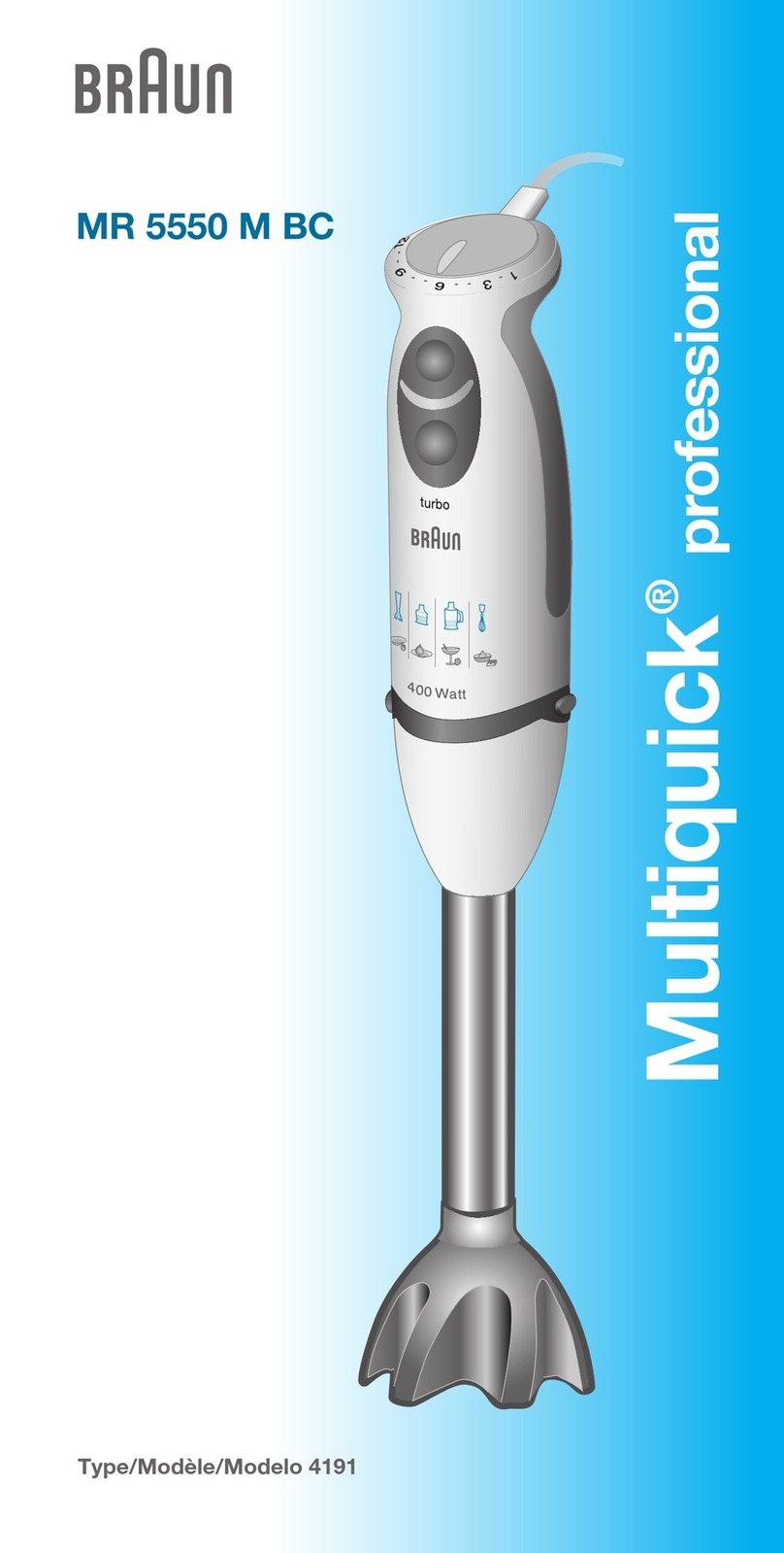 Braun Multiquick professional MR 5550 M BC User manual