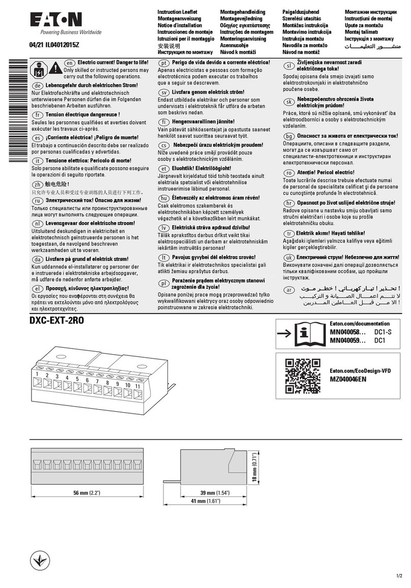 Eaton DXC-EXT-2RO Instruction leaflet
