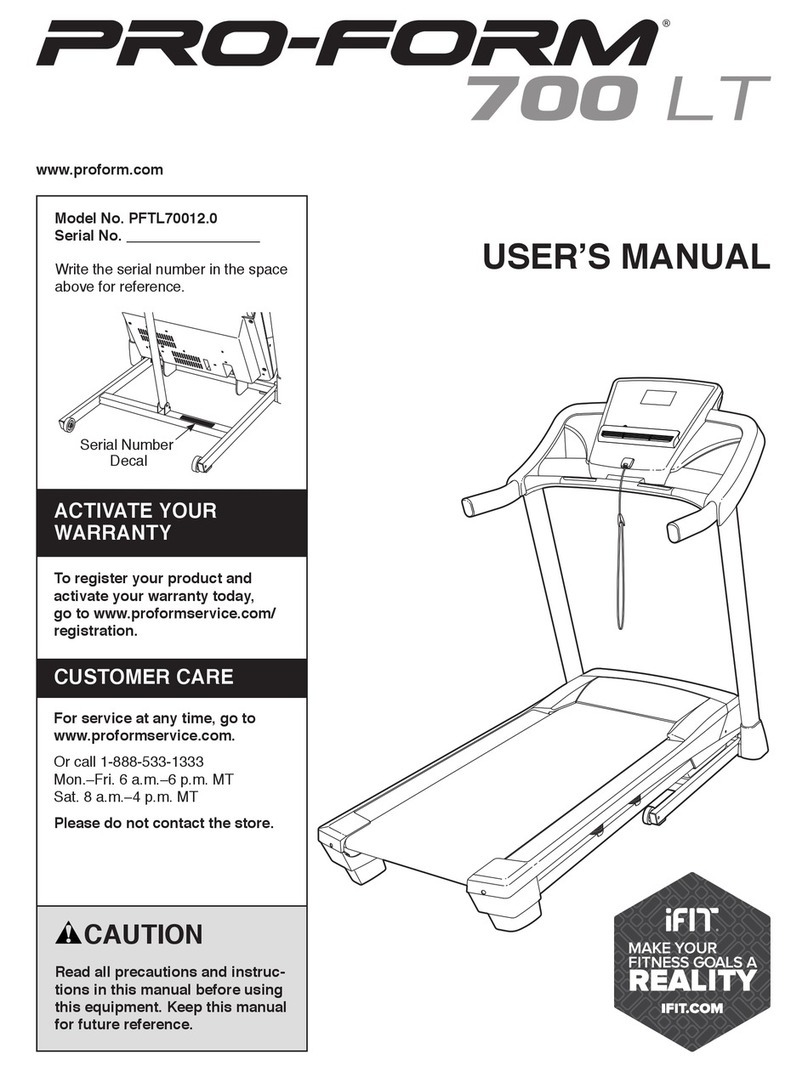 ICON Health & Fitness PRO-FORM 700 LT User manual