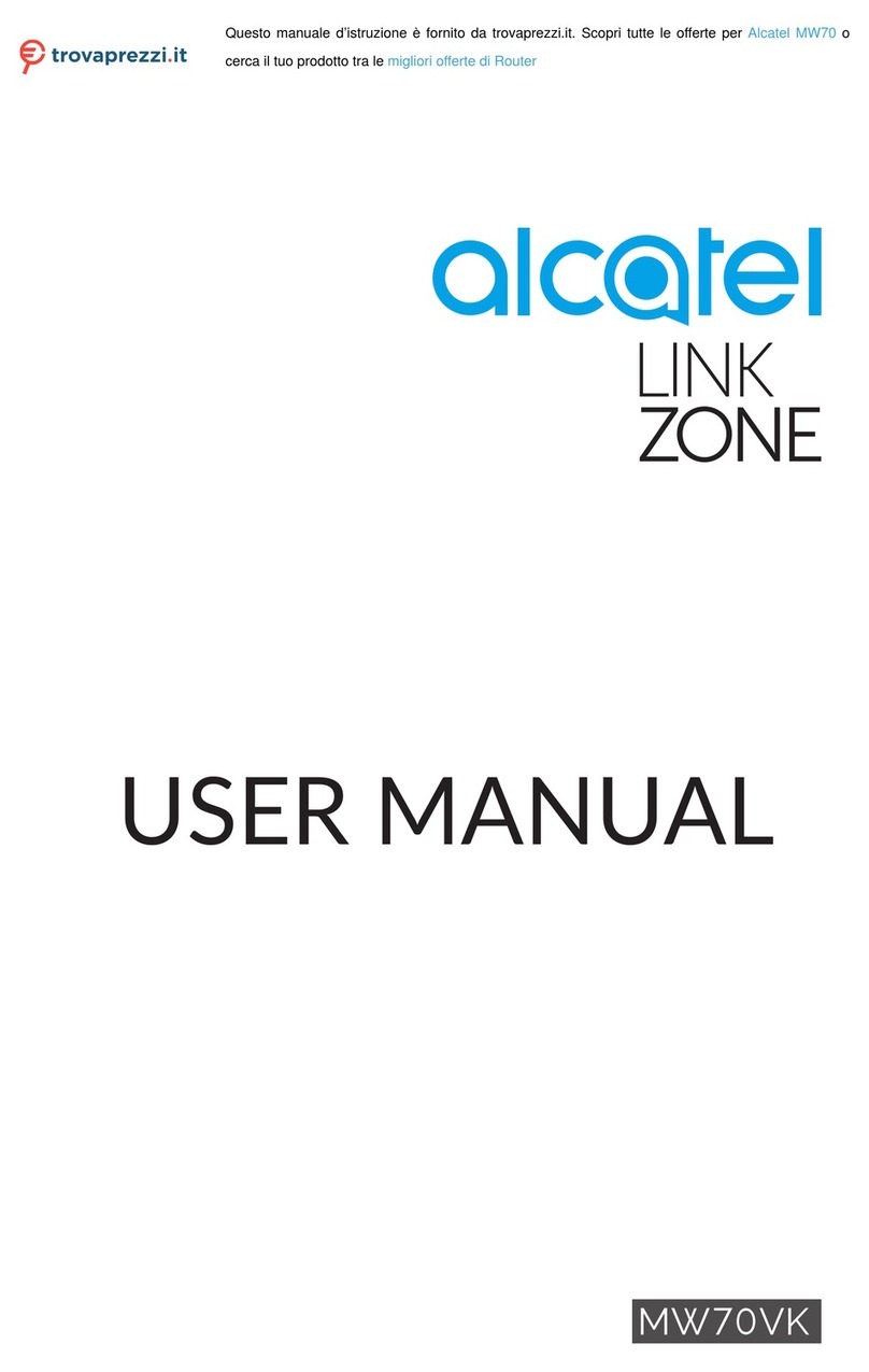 Alcatel LINKZONE MW70VK User manual