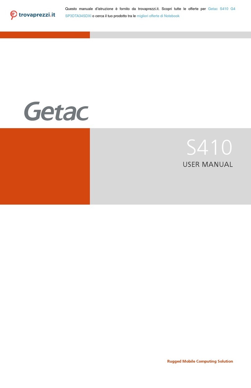 Getac S410 G4 SP3DTA34SDXI User manual