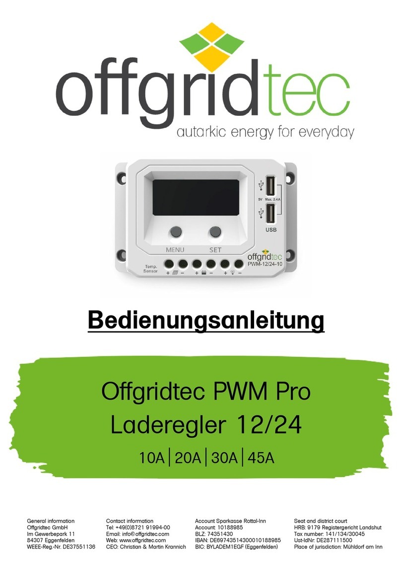 Offgridtec PWM Pro 10A user manual