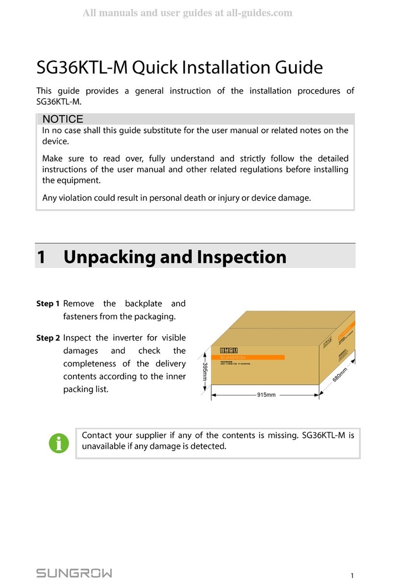 Sungrow SG36KTL-M User manual Sungrow SG36KTL-M User manual