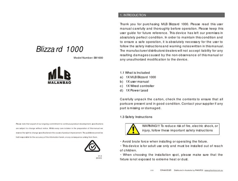 Malanbao Blizzard 1000 user manual