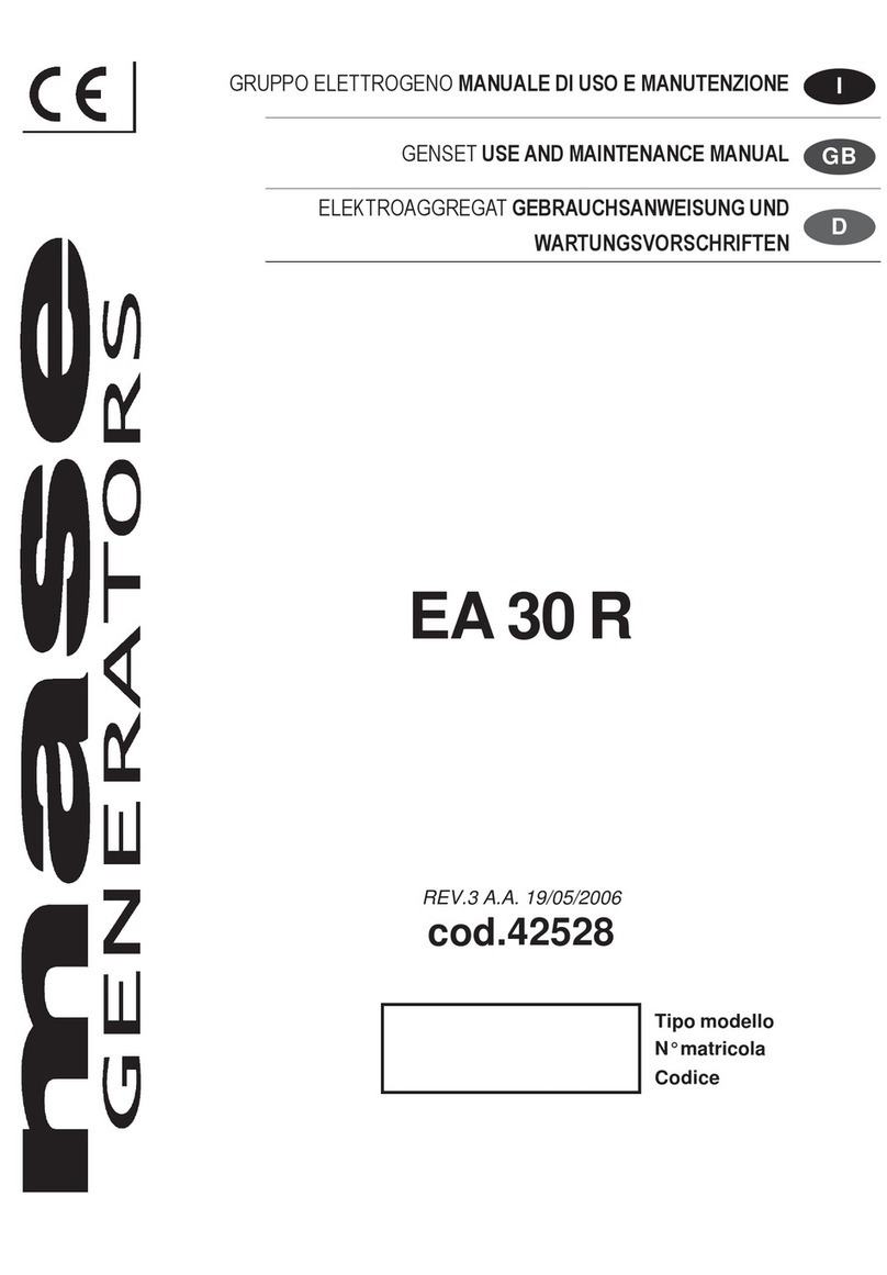 Mase Generators EA 30 R User manual