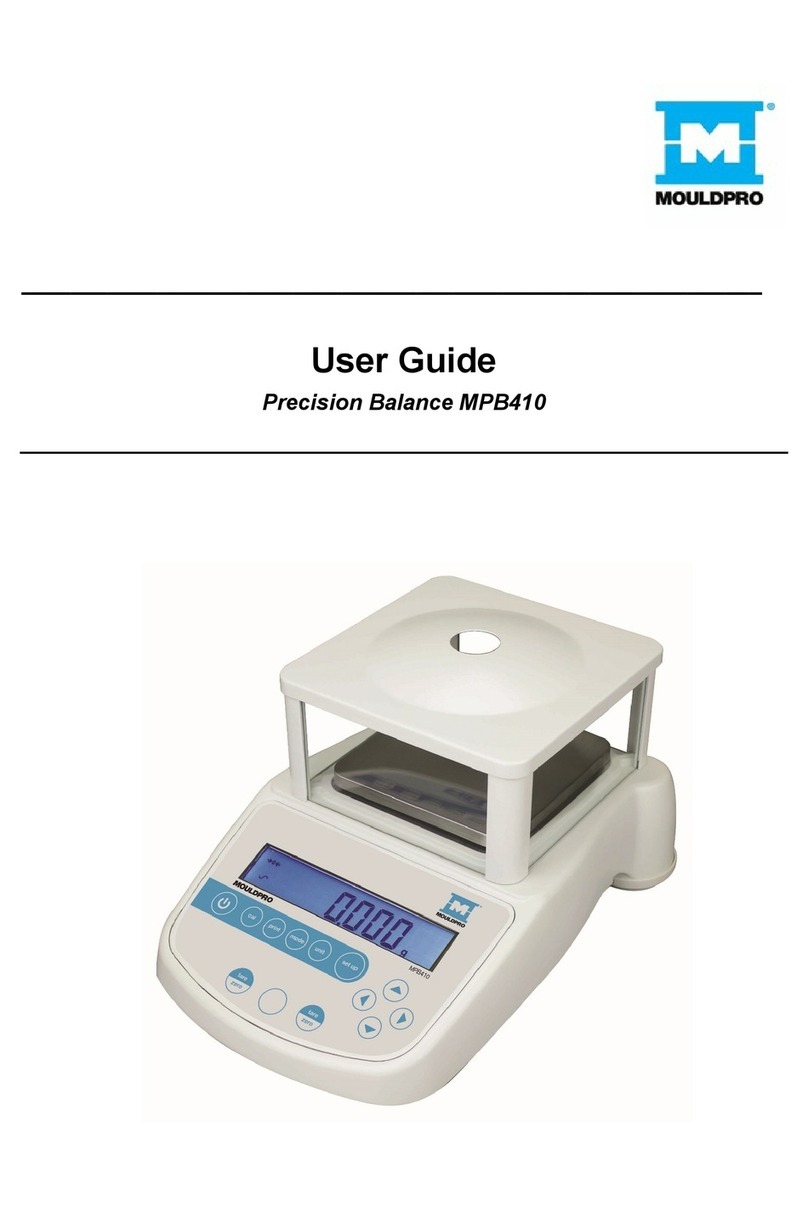 MOULDPRO Precision Balance MPB410 User manual