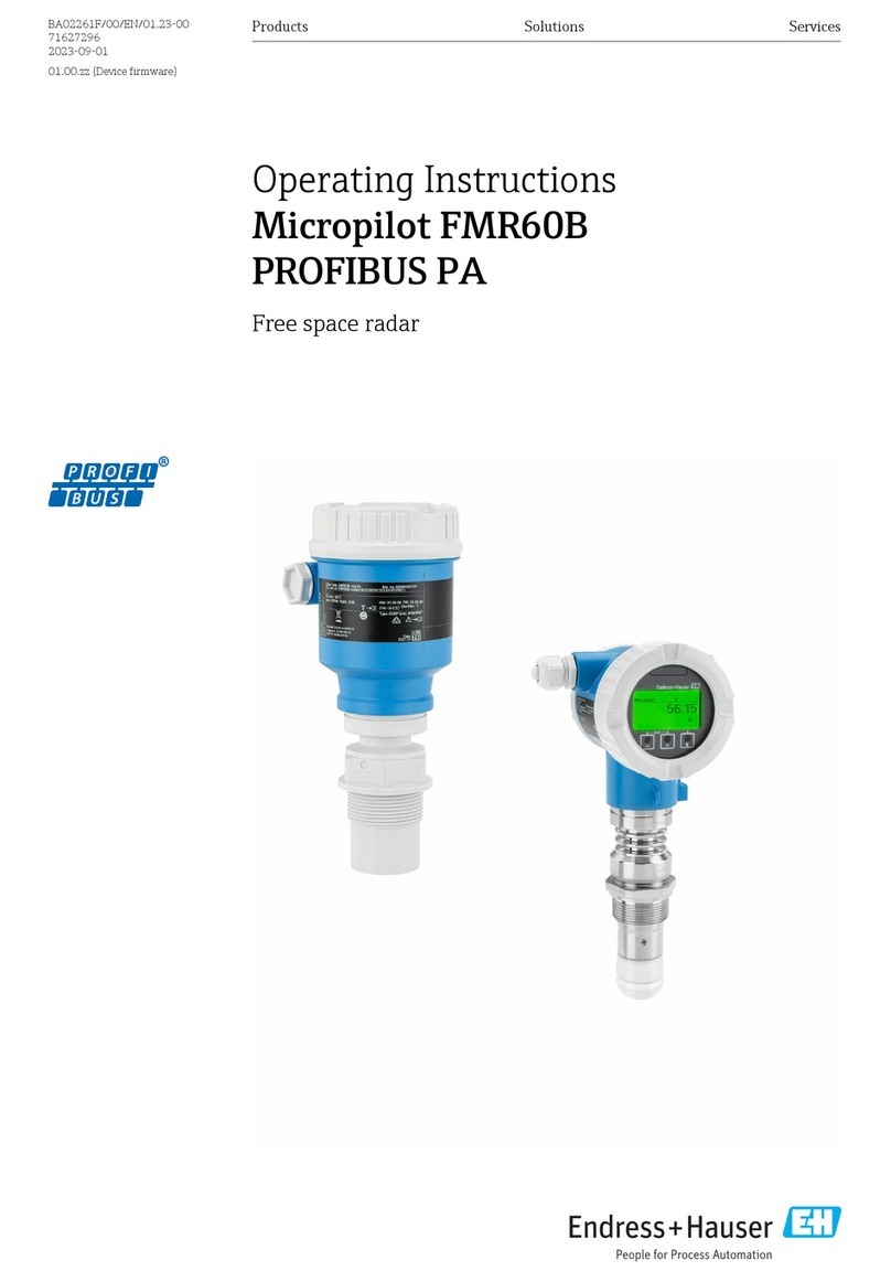 Endress+Hauser Micropilot FMR60B PROFIBUS PA User manual