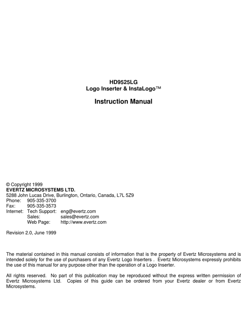 evertz HD9525LG User manual