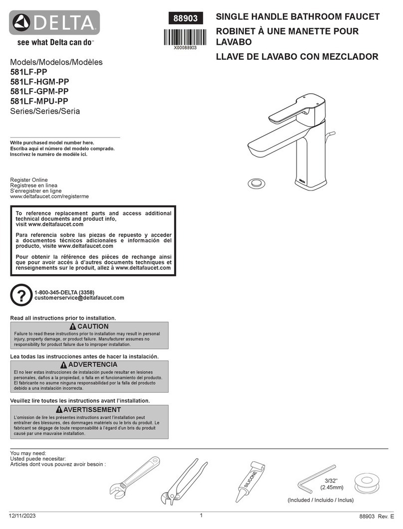 Delta MODERN 581LF-MPU-PP Series User manual