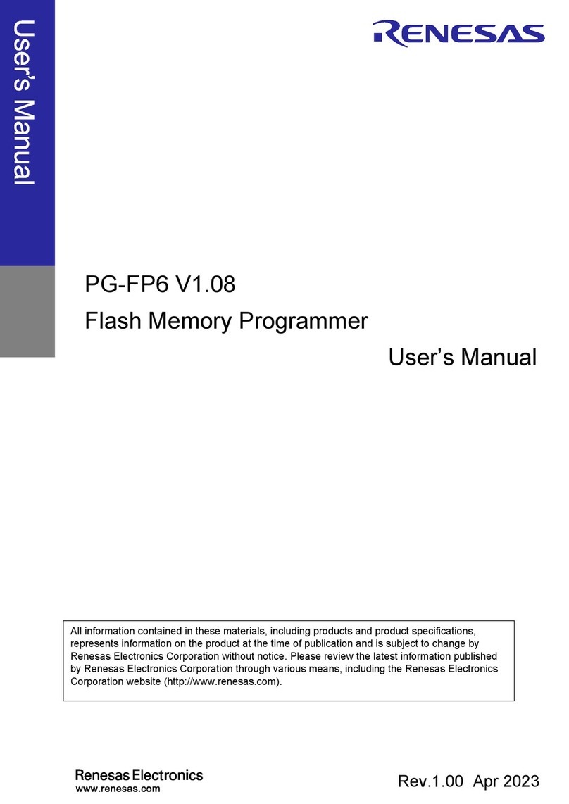 Renesas PG-FP6 V1.08 User manual Renesas PG-FP6 V1.08 User manual
