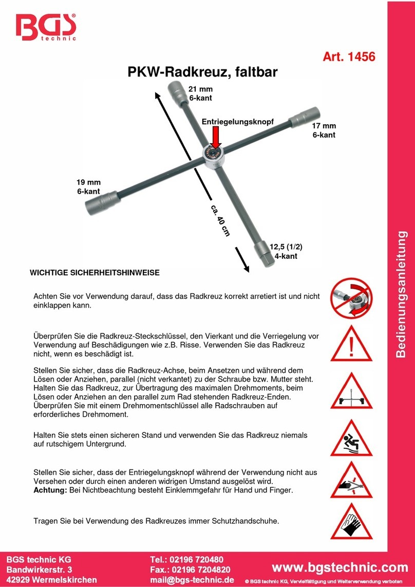 BGS technic 1456 instruction manual