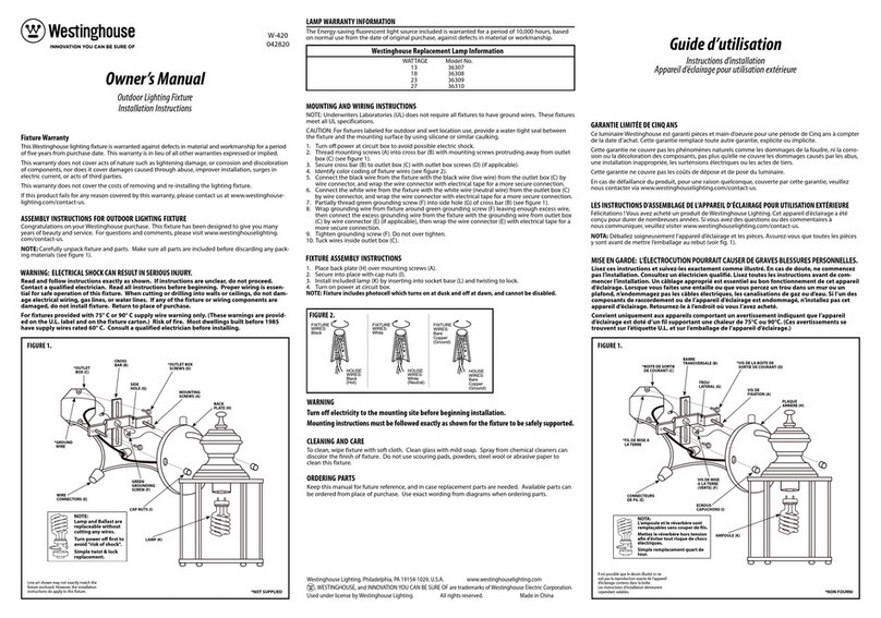 Westinghouse W-420 owner's manual