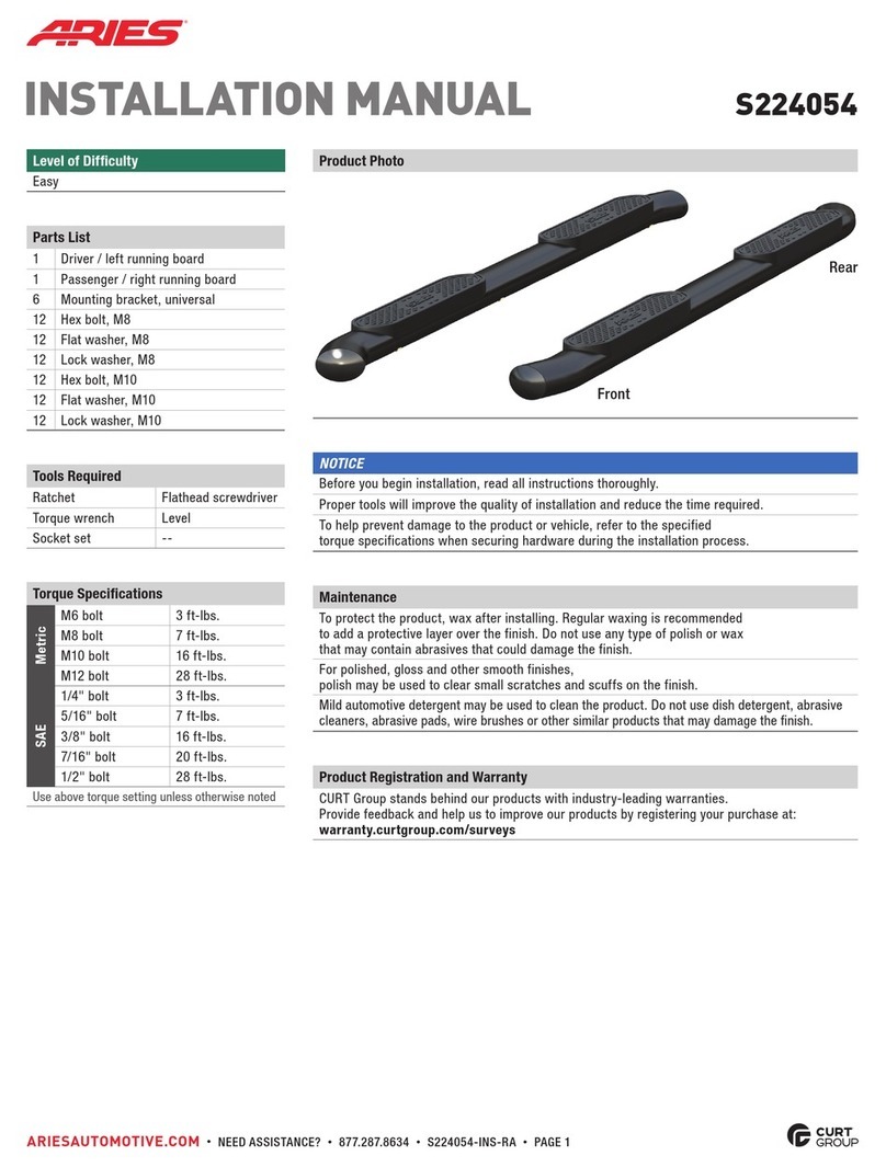 Aries S224054 installation manual