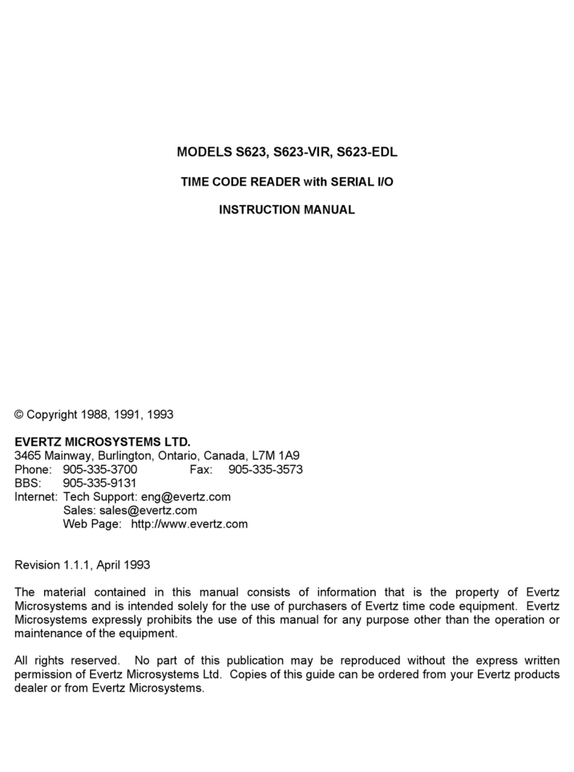 evertz S623 User manual evertz S623 User manual