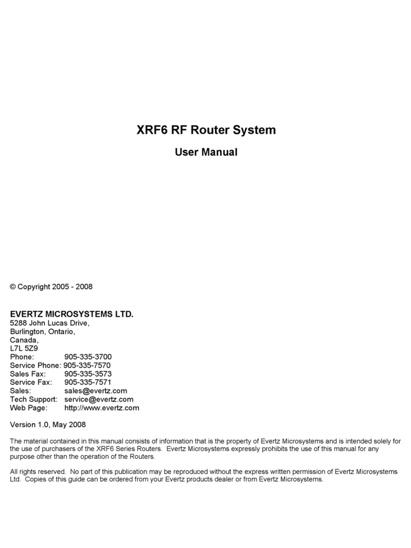 evertz XRF6 User manual