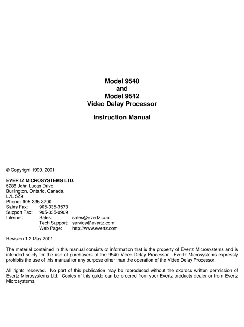 evertz 9540 User manual