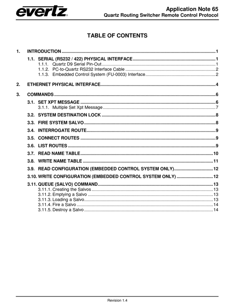 evertz Quartz D9 Application note