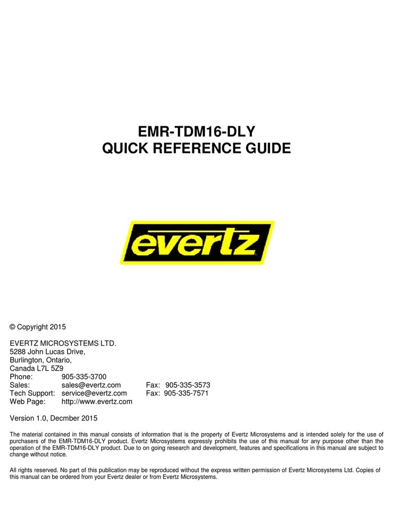 evertz EMR-TDM16-DLY User manual evertz EMR-TDM16-DLY User manual