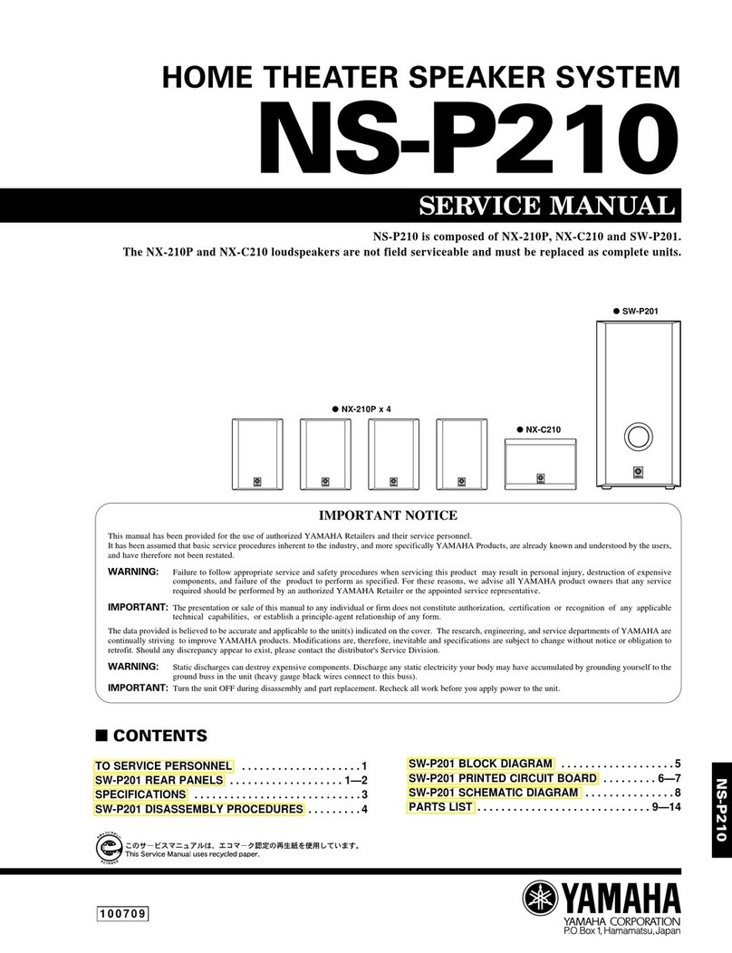 Yamaha NS-P210 Service manual