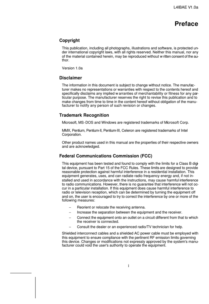 ECS Electronics L4IBAE User manual ECS Electronics L4IBAE User manual