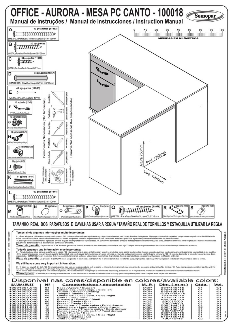 Somopar AURORA 100018 instruction manual