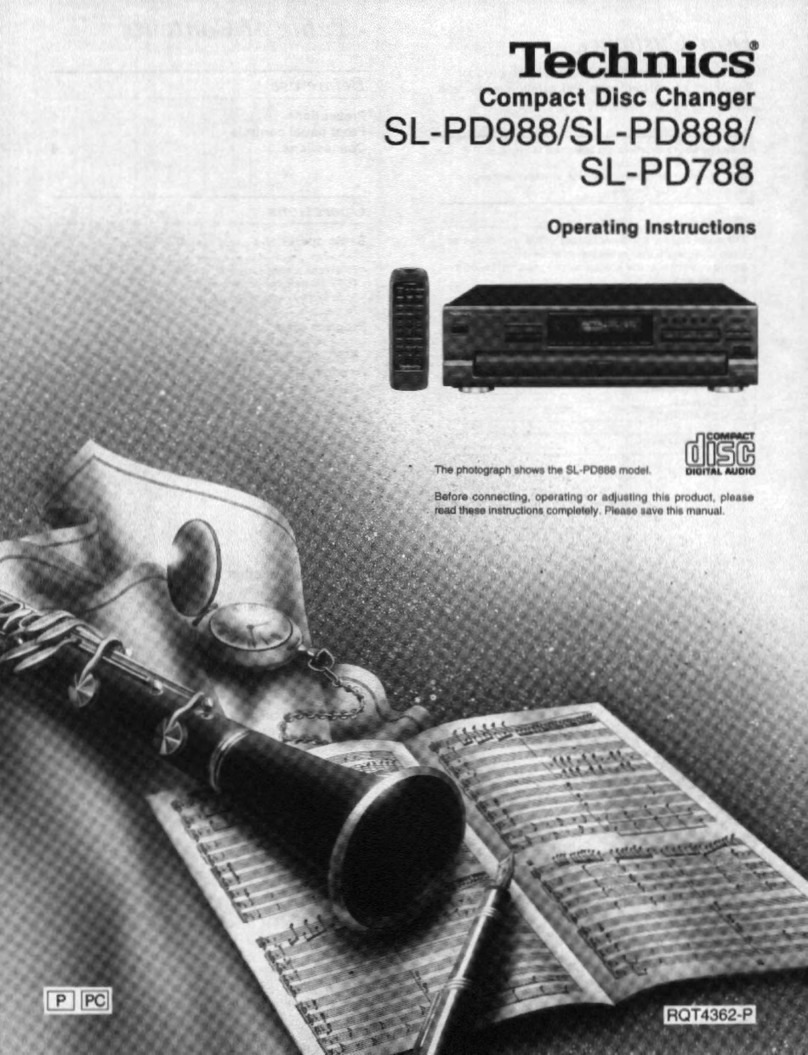 Technics SL-PD988 User manual Technics SL-PD988 User manual