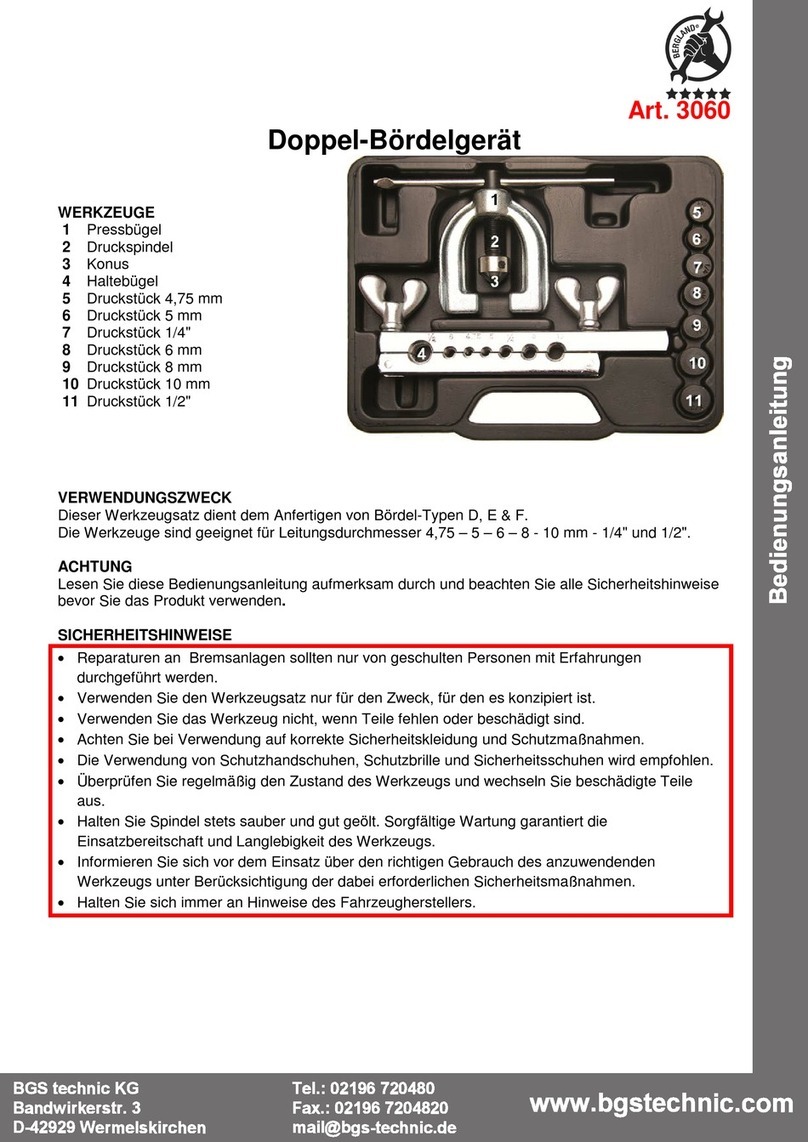 BGS technic 3060 instruction manual
