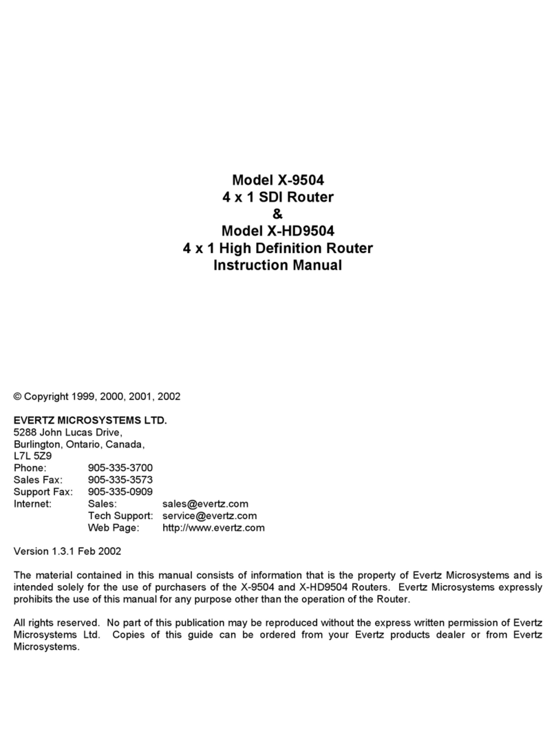 evertz X-9504 instruction manual