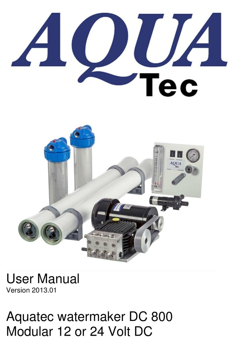 Aquatec watermaker DC 800 user manual