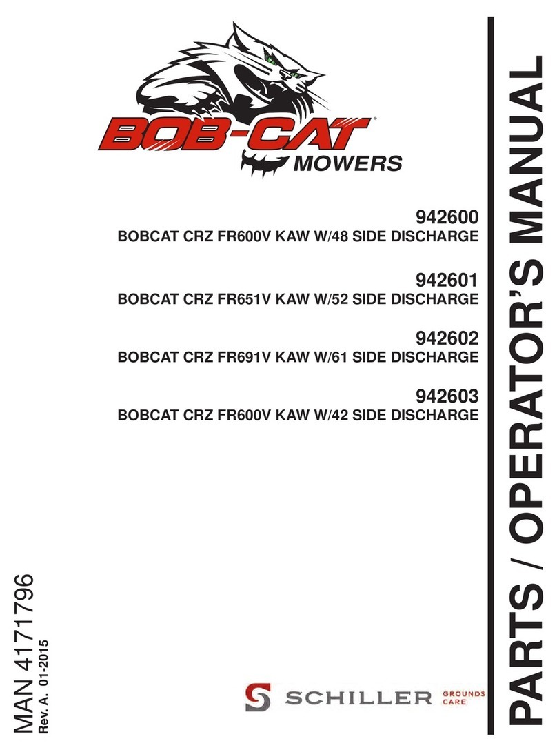 Schiller BOB-CAT CRZ FR600V KAW W/48 SIDE DISCHARGE User manual