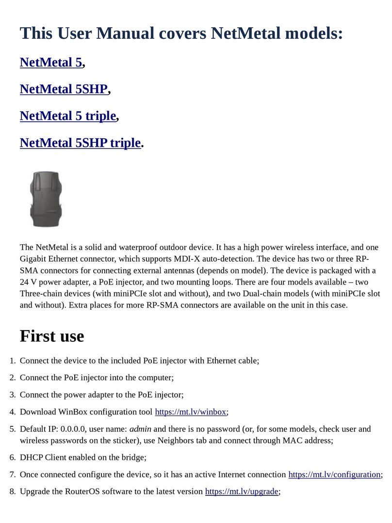 MikroTik Routerboard NetMetal 5 user manual