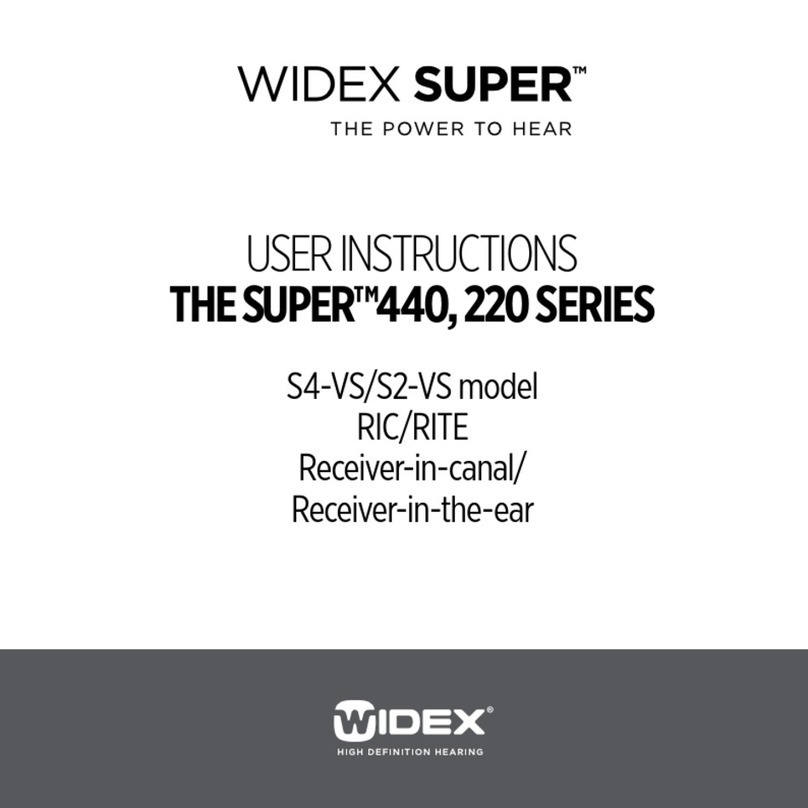 Widex THE SUPER 220 SERIES User instructions